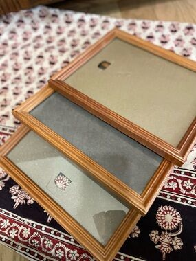 Set of 3 vintage Wooden Picture Frames 11x9